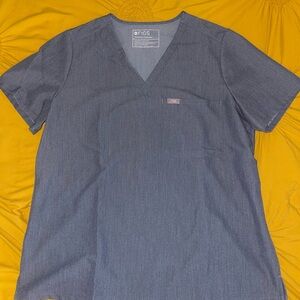 Like new Heather Denim Figs scrub top - Large